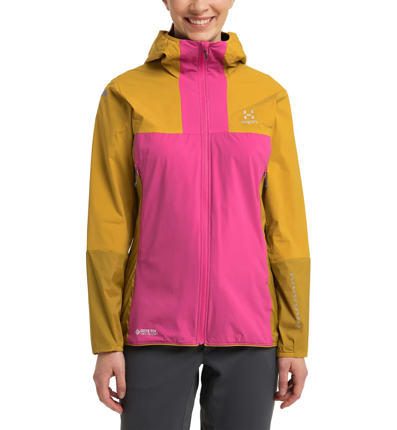 Haglöfs Women&#x27;s L.I.M Alpha Hood Ultra Pink/Autumn Leaves | Buy Haglöfs Women&#x27;s L.I.M Alpha Hood Ultra Pink/Autumn Leaves here | Outnorth