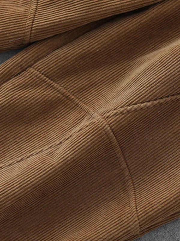 Loose Velvet Solid Color Corduroy Casual Harem Pants Bottoms