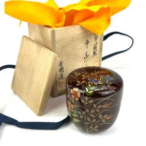 Vintage Japanese Baigetsu Natsume Tea Ceremony Caddy Signed 岡本 2.5”