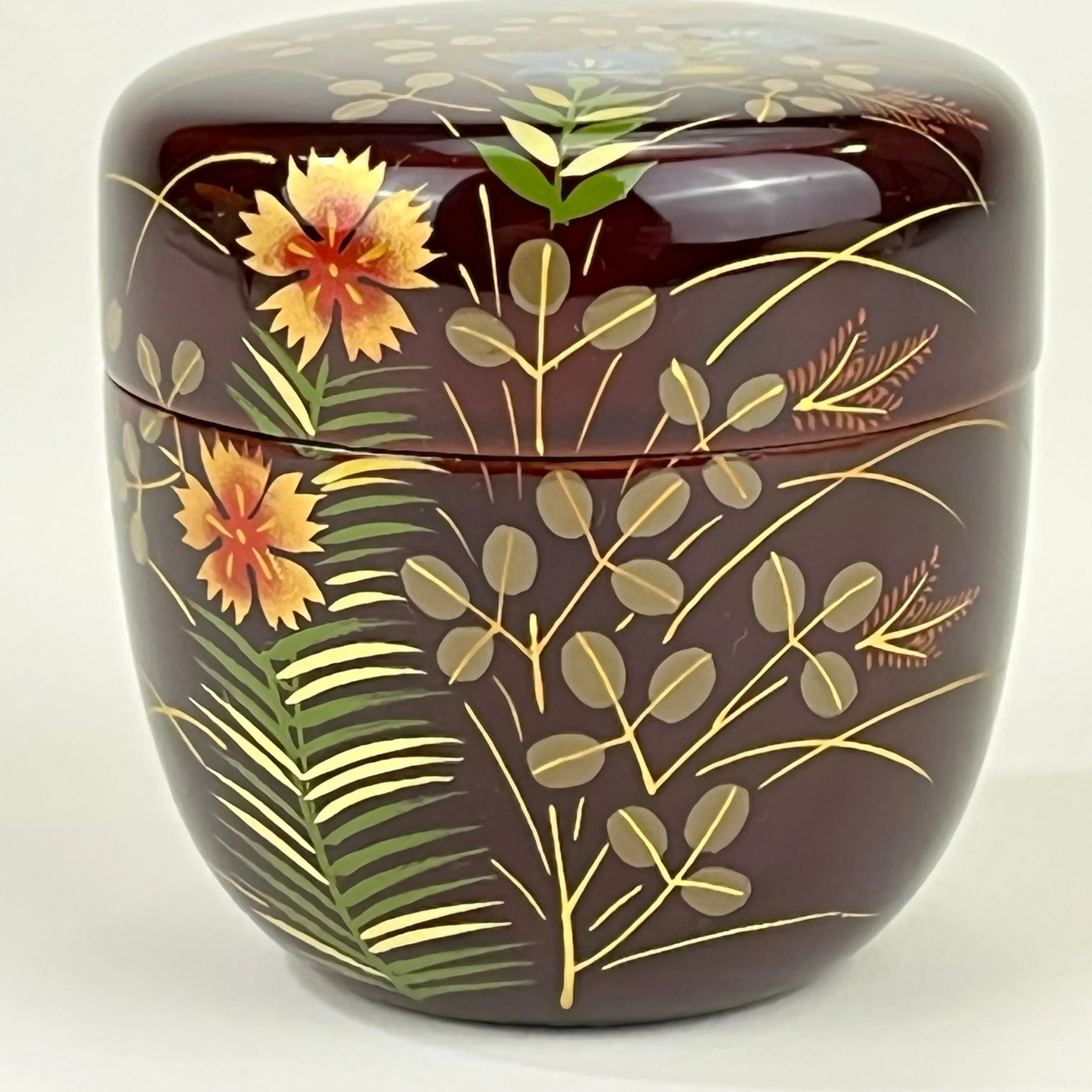 Vintage Japanese Baigetsu Natsume Tea Ceremony Caddy Signed 岡本 2.5”