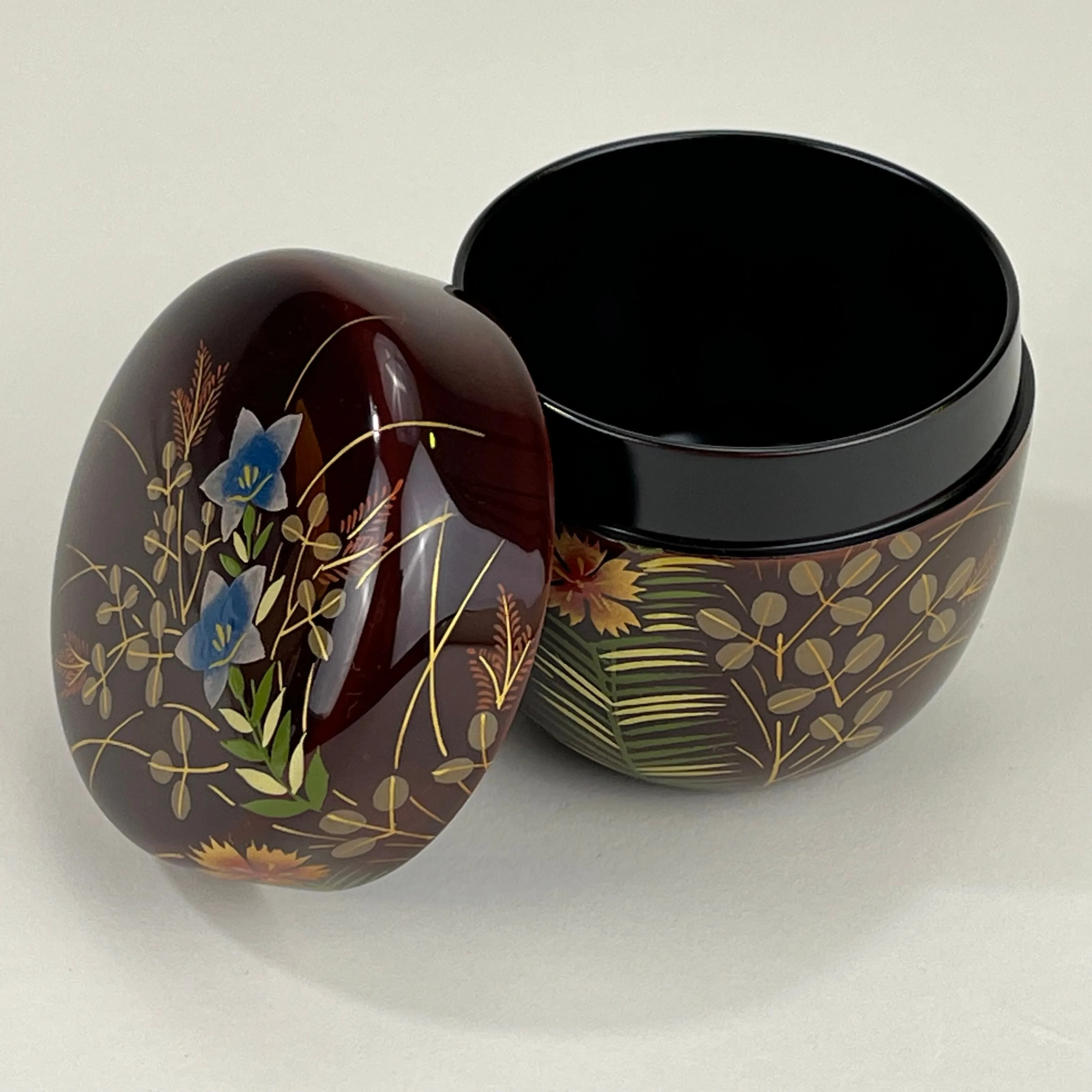 Vintage Japanese Baigetsu Natsume Tea Ceremony Caddy Signed 岡本 2.5”