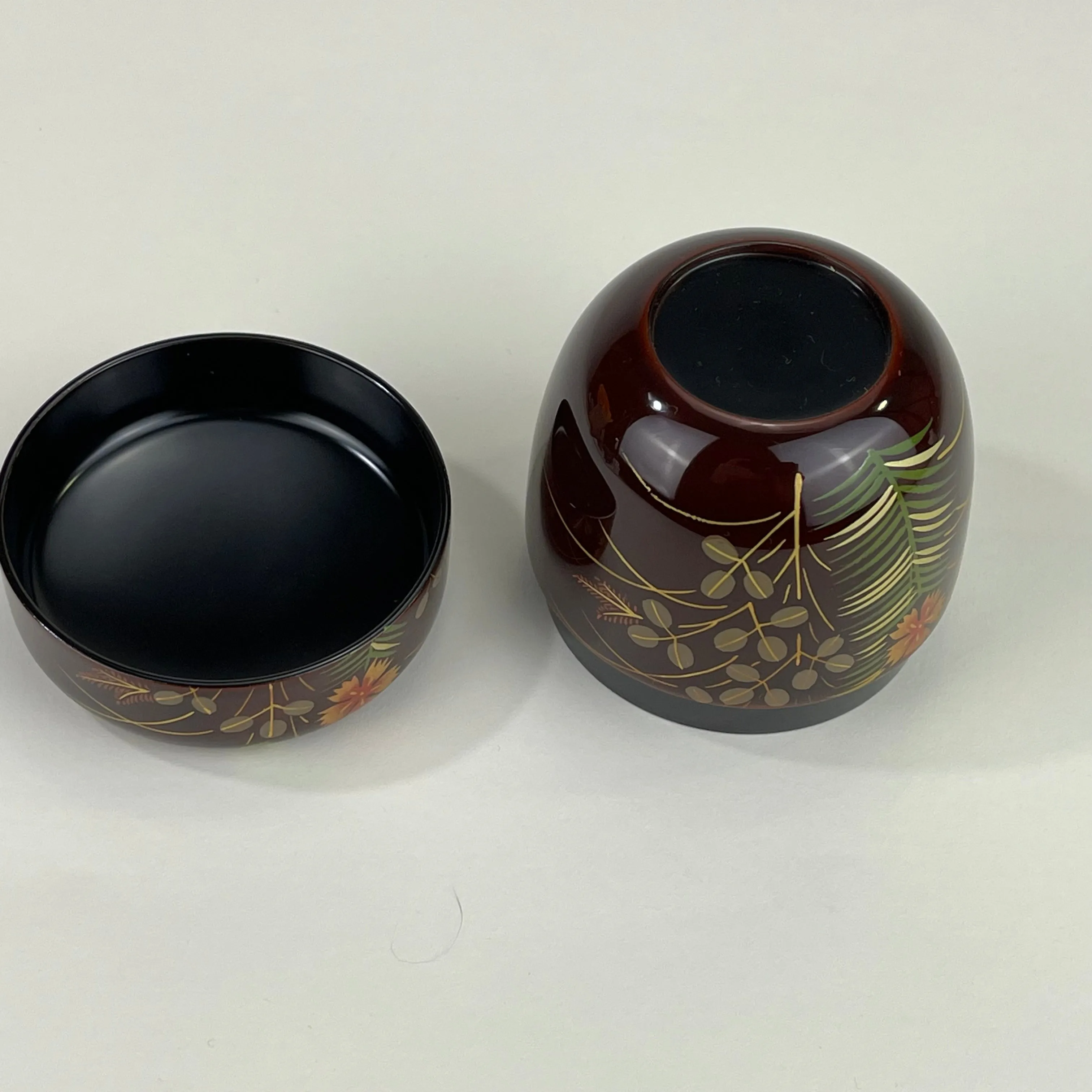 Vintage Japanese Baigetsu Natsume Tea Ceremony Caddy Signed 岡本 2.5”