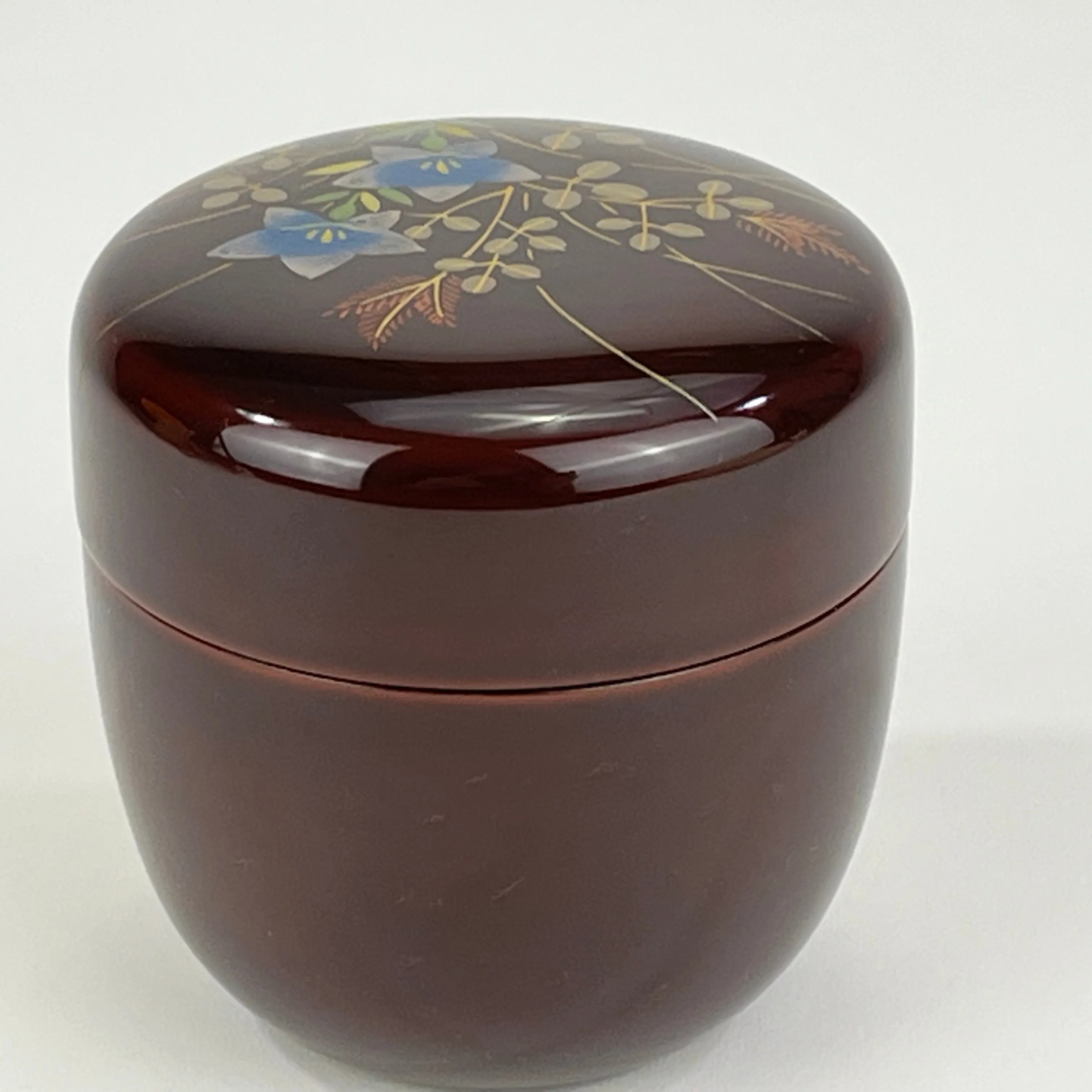 Vintage Japanese Baigetsu Natsume Tea Ceremony Caddy Signed 岡本 2.5”