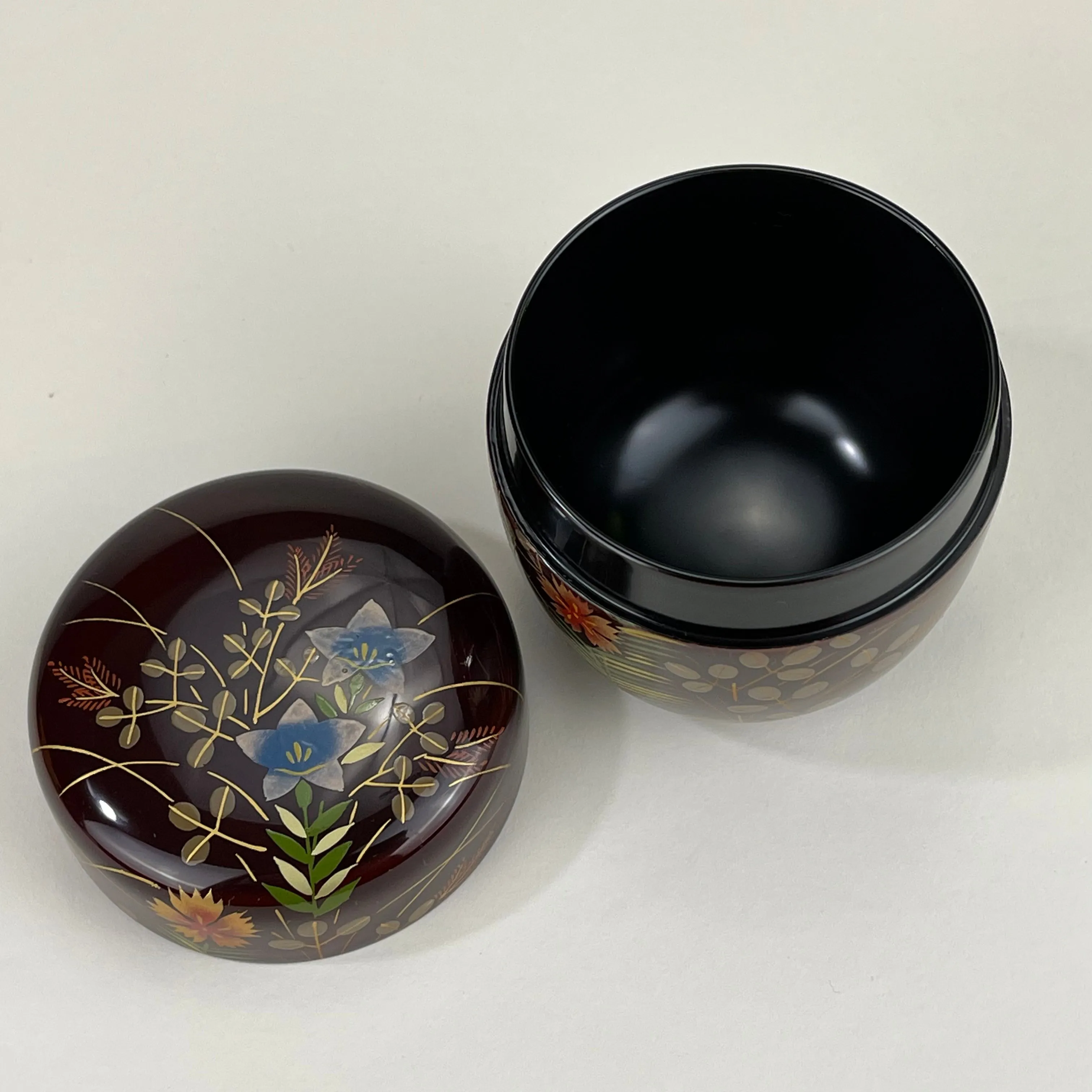Vintage Japanese Baigetsu Natsume Tea Ceremony Caddy Signed 岡本 2.5”