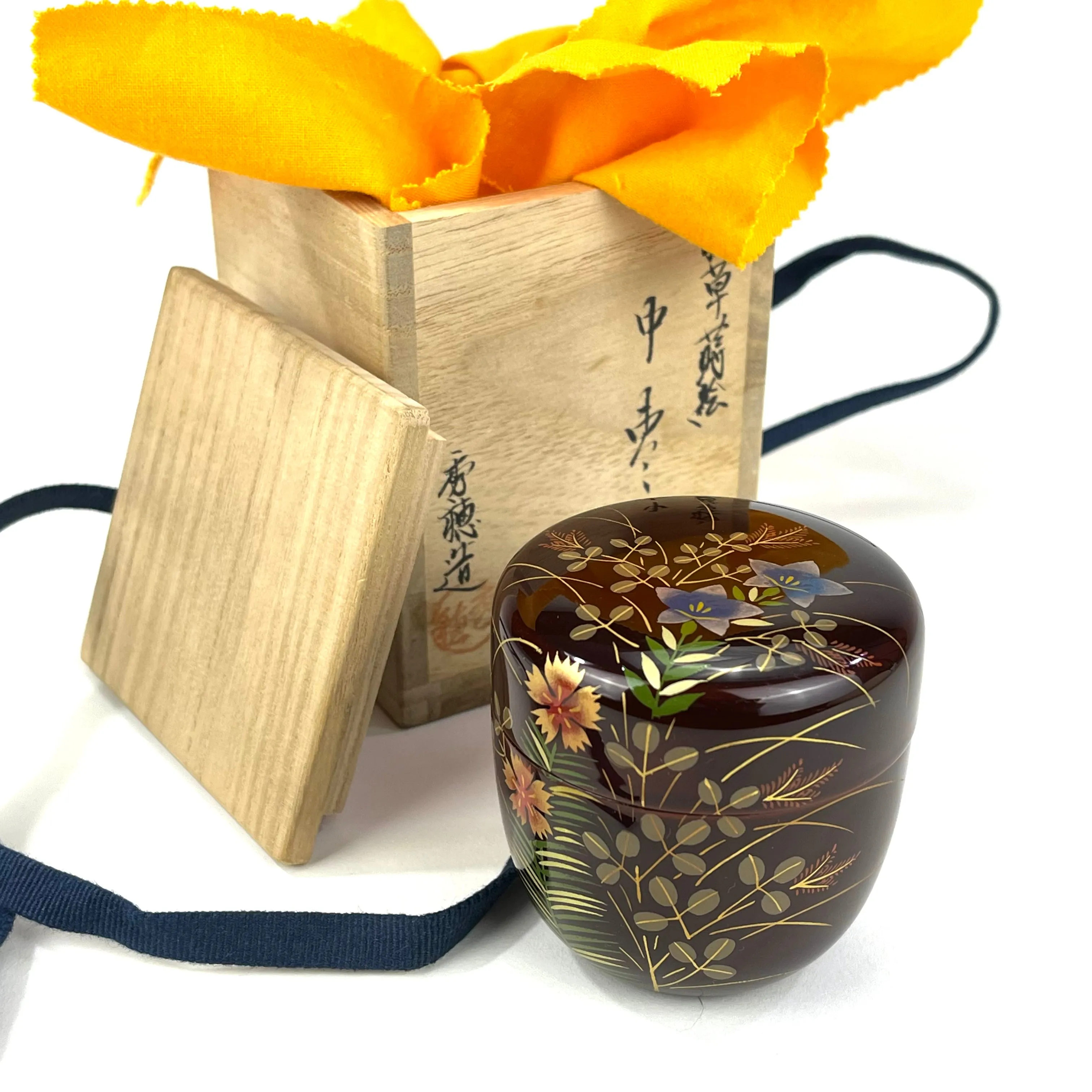 Vintage Japanese Baigetsu Natsume Tea Ceremony Caddy Signed 岡本 2.5”