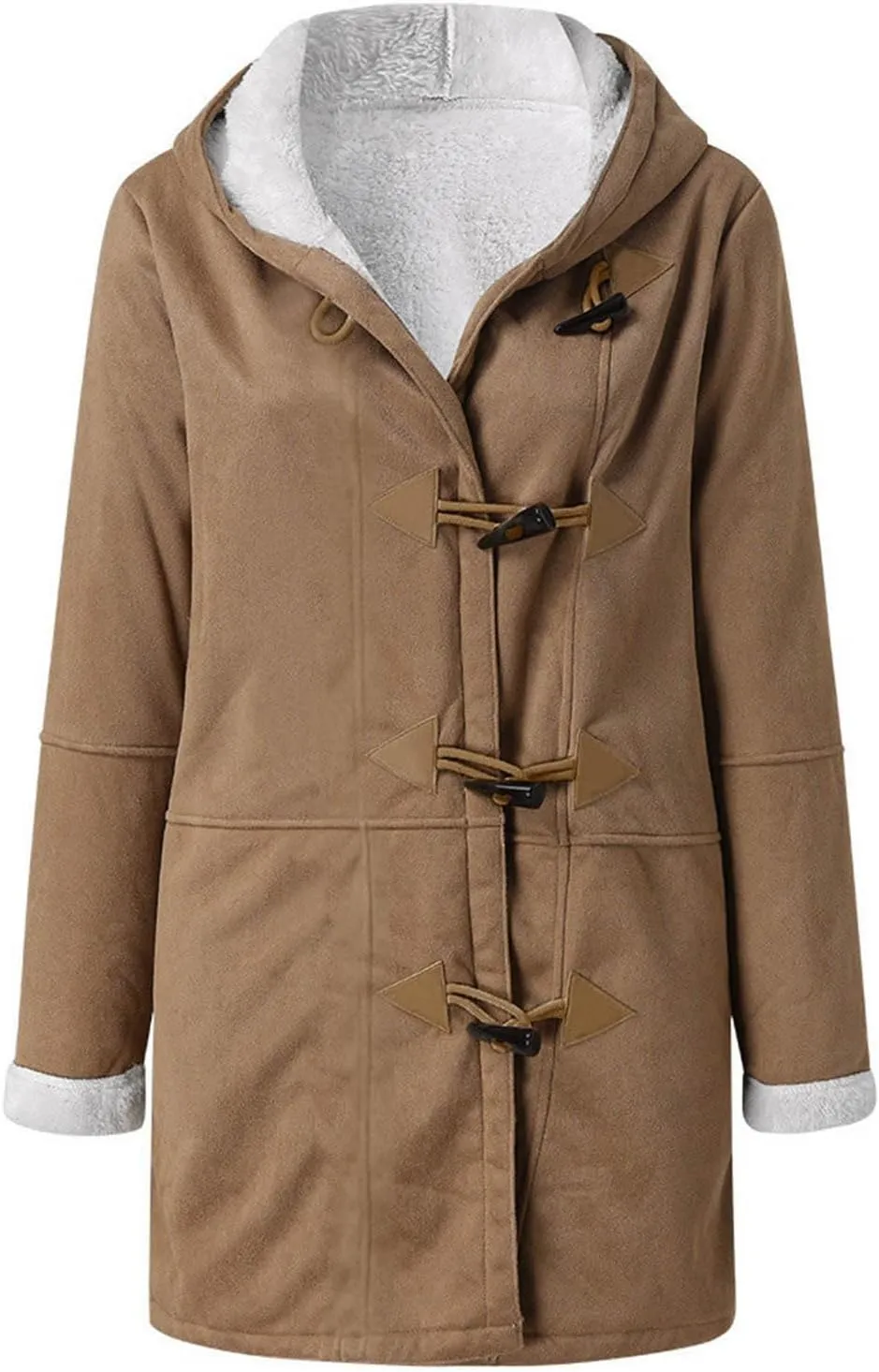 Winter Coats for Women 2025 Trendy Plus Size Warm Sherpa Fleece Lined Jackets Suede Hooded Parka Peacoats Outerwear