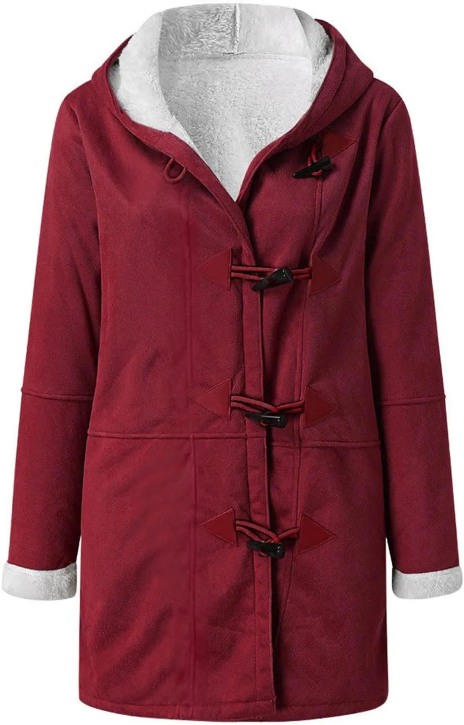 Winter Coats for Women 2025 Trendy Plus Size Warm Sherpa Fleece Lined Jackets Suede Hooded Parka Peacoats Outerwear