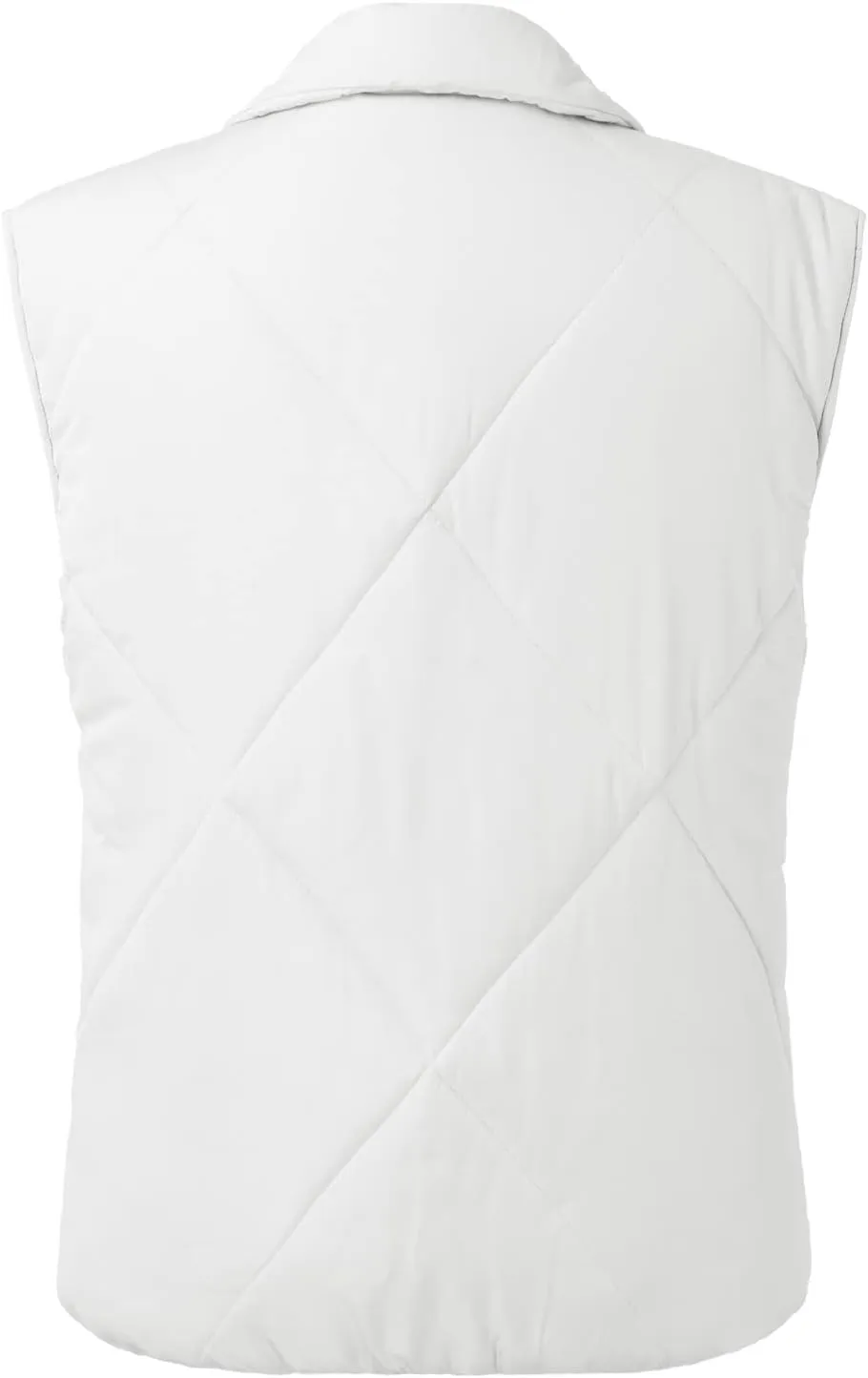 Womens 2024 Quilted Puffer Jacket Vest Fashion Cropped Sleeveless Down Coat Gilet Lightweight Casual Full Zip Outwear