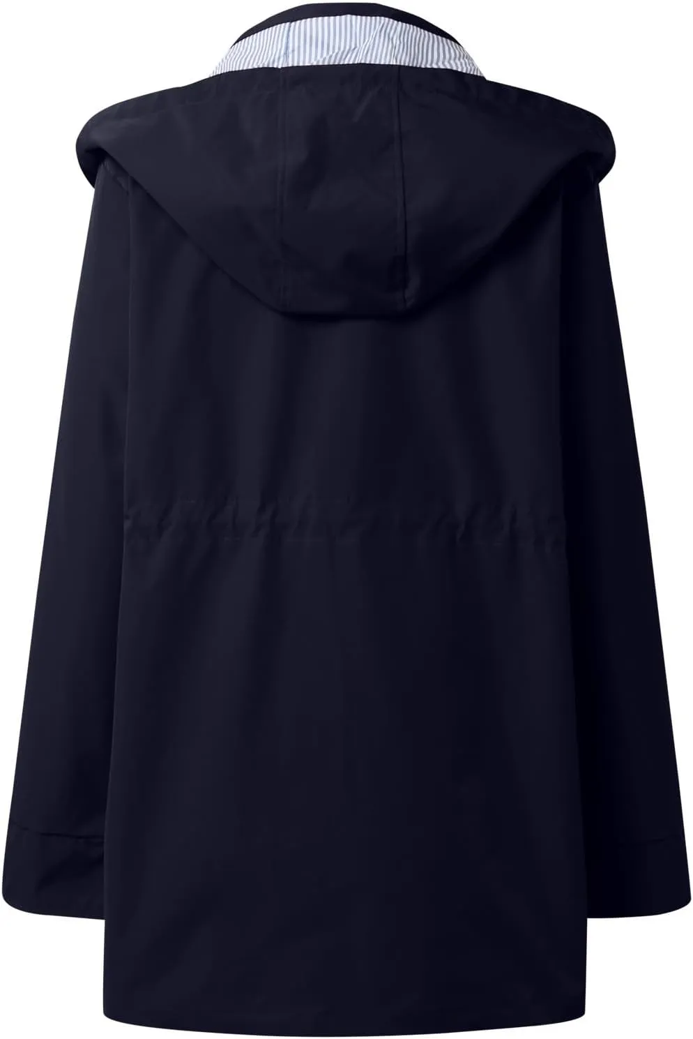 Women'S Windbreaker Gothic Punk Collar Pea Coat Winter Coat Women'S Long Fleece Pea Jacket Slim Hooded Dress Coat